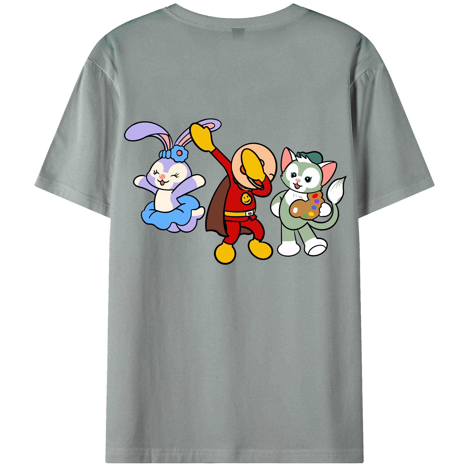 （画像用） アンパンマン Anpanman 綿100％ メンズ半袖Tシャツ（バックプリント） 通気性